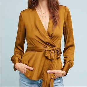 Anthropologie Tie-Front Blouse